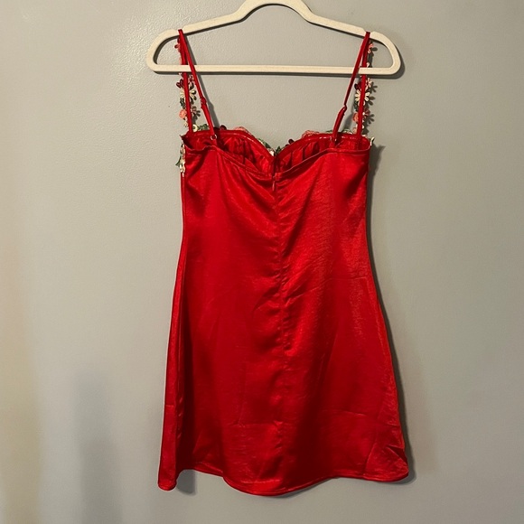 New! Princess Polly Kenzie Mini Dress Red‎ Size 6 NWT - Picture 8 of 15